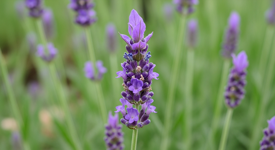 Lavanta (Lavandula angustifolia) çiçekleri