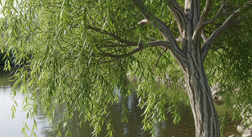 White willow tree in nature, sustainable sourcing